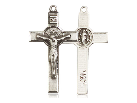 Sterling Silver Benedictine Crucifix SS 18"