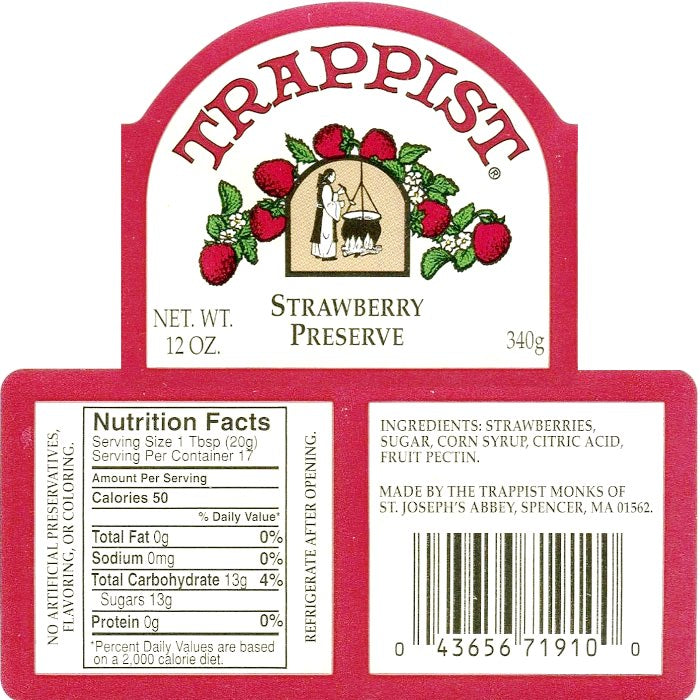 Trappists Preserves - Strawberry Preserves