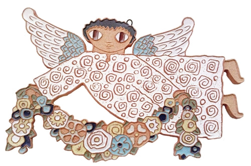 Large Angel with Garland-Facing Left