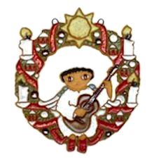 Christmas Wreath Guitar Angel