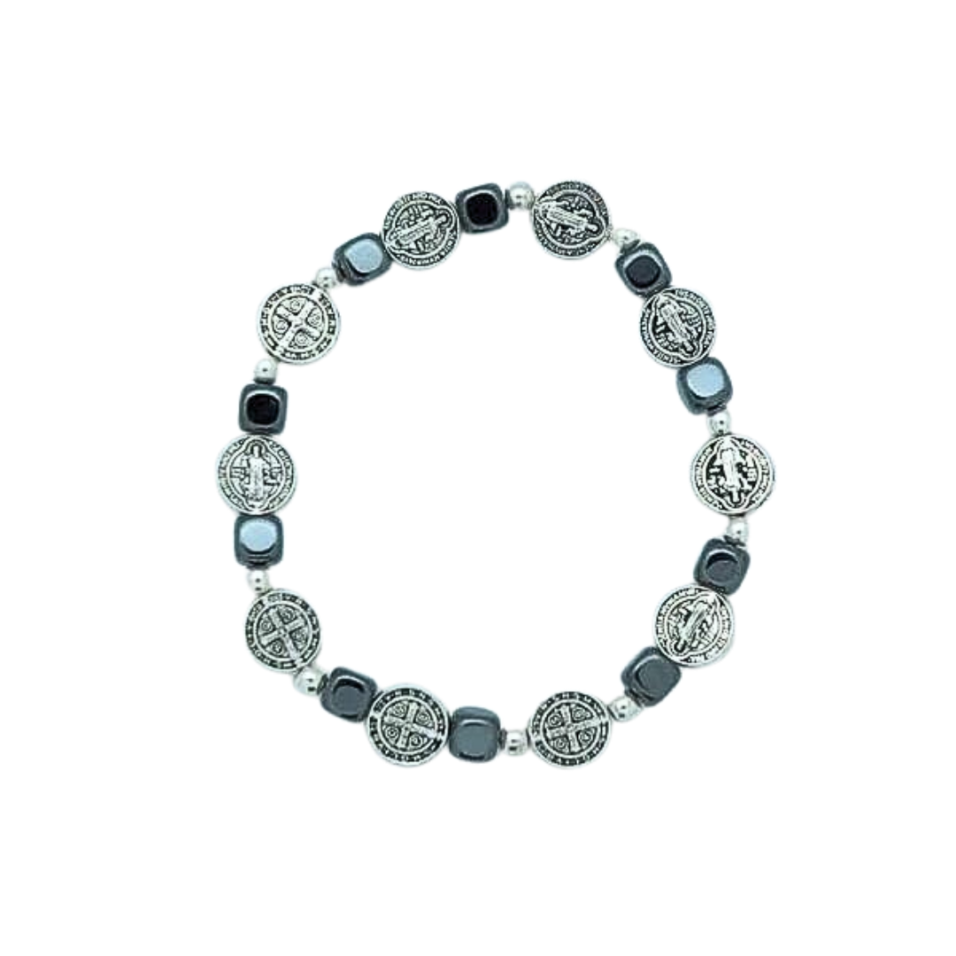 Saint Benedict Rosary Bracelet, Elastic