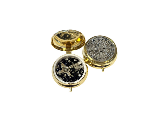 Saint Benedict Pyx Box With Rosary