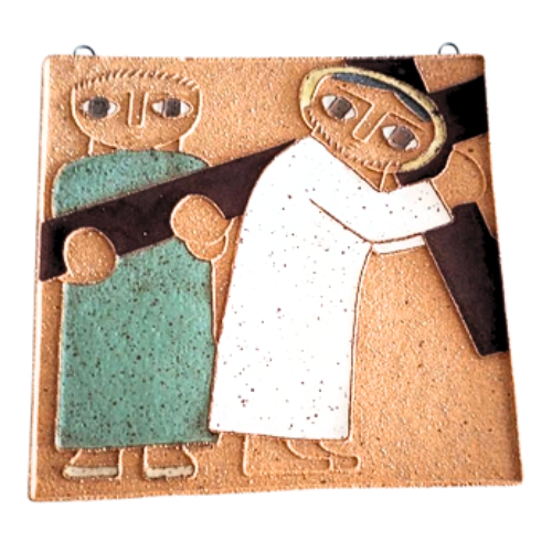 5th Stations of the Cross-Simon Helps Jesus Carry the Cross (Small)