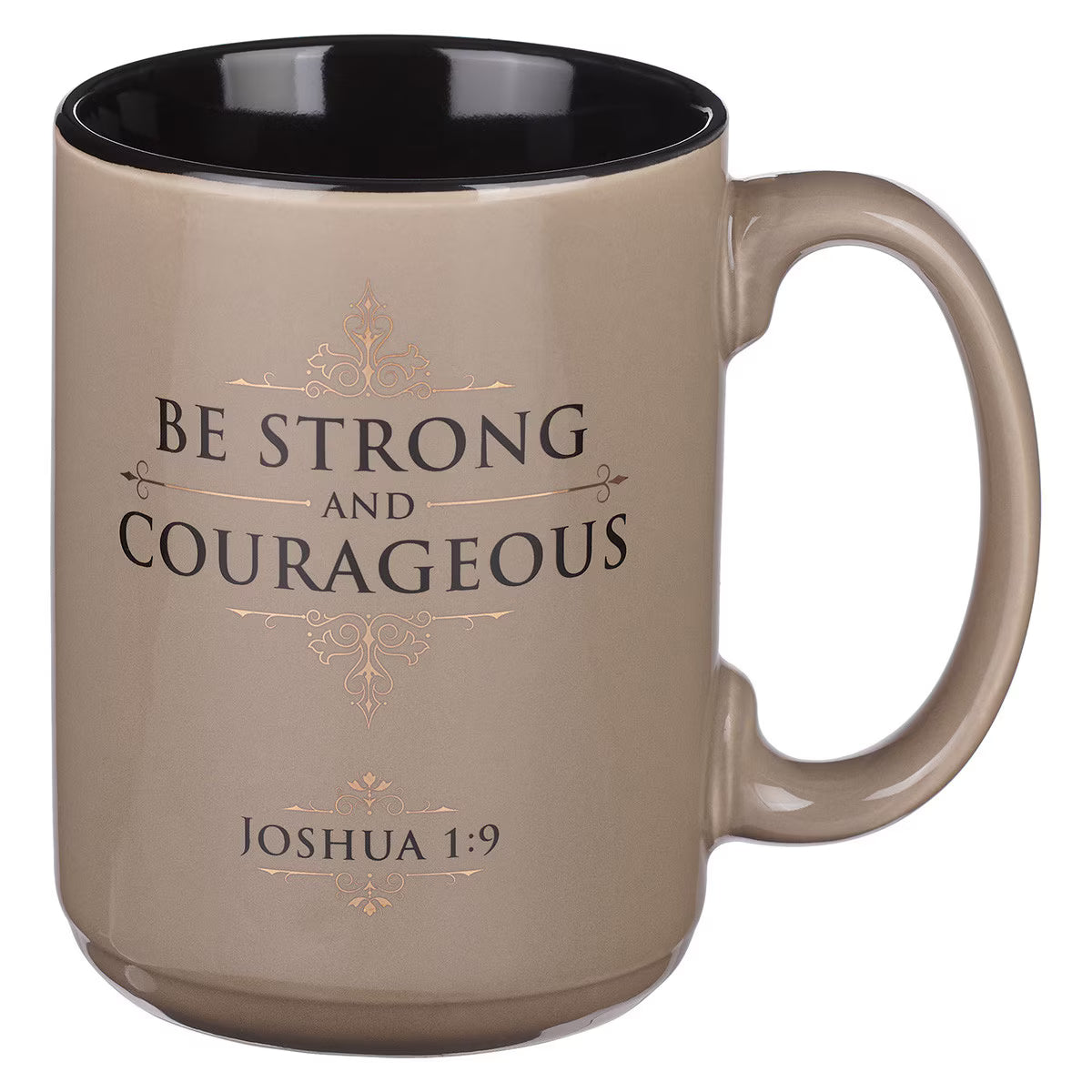 Mug Tan Be Strong and Courageous Joshua 1:9