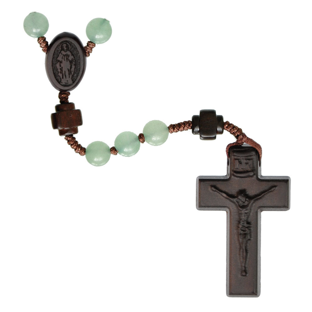 6mm Green Jade/Jujube Wood Rosary