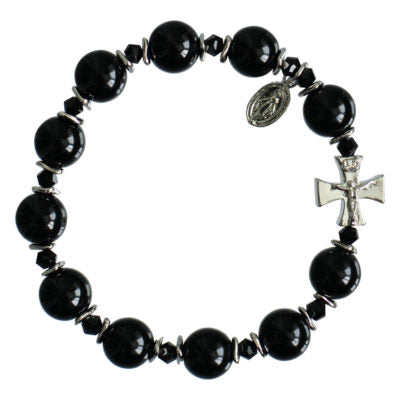 Black Onyx Rosary Bracelet