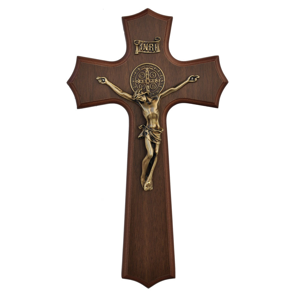 Crucifix St. Benedict Bronze 13"