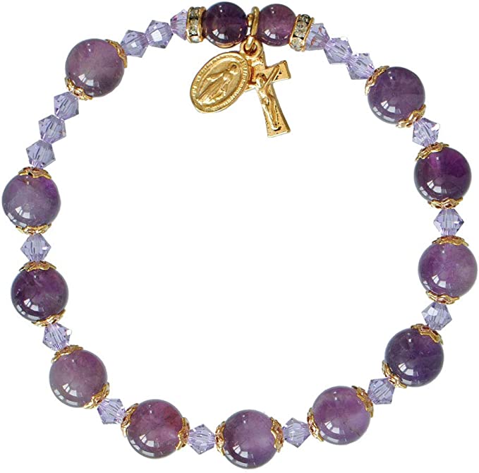 Amethyst Rosary Bracelet  8mm