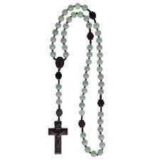 Rosary 5 Decade Green Jade/Jujube Wood 8mm