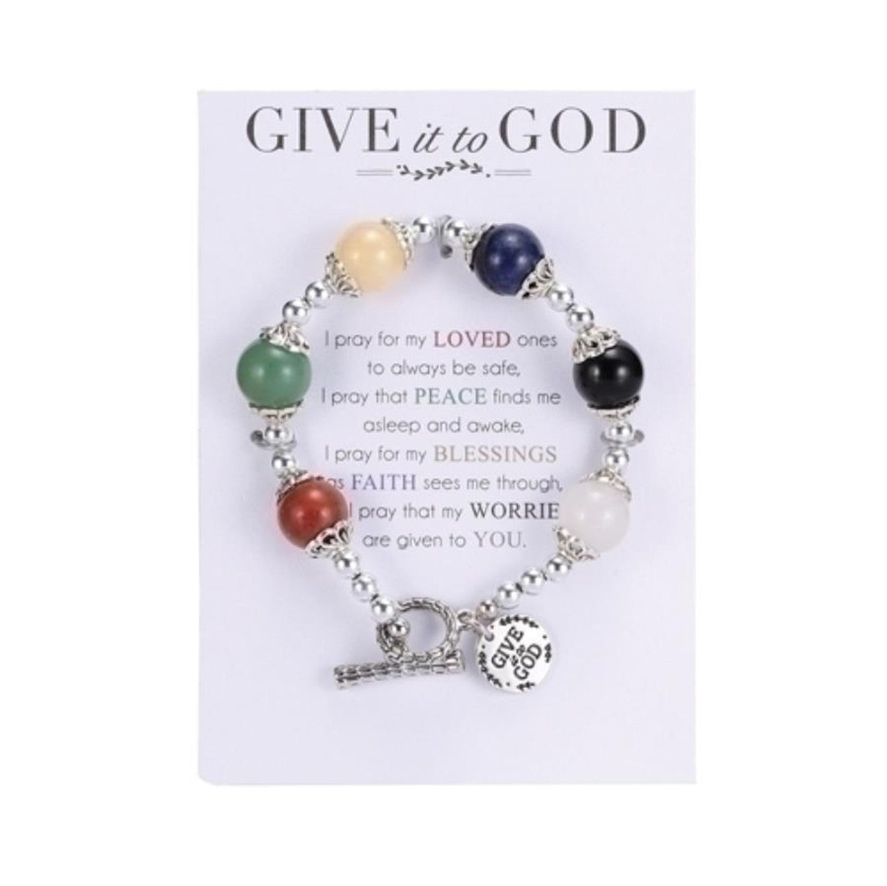 7" Stretch Prayer Bracelet Give it to God