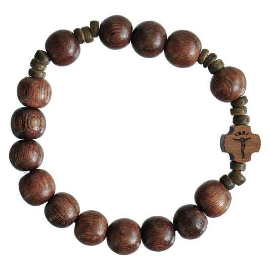 Wood Rosary Bracelet