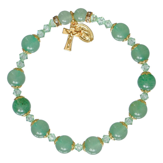 Green Jade Rosary Bracelet