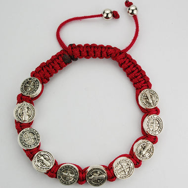 Red Corded St. Benedict Bracelet