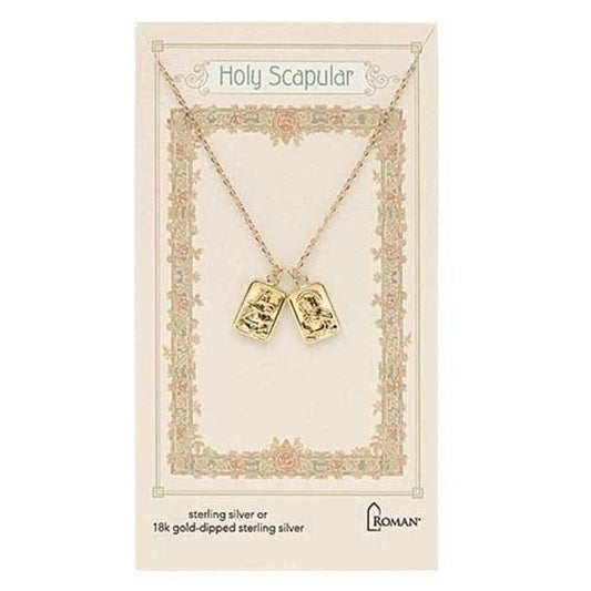 18" L Dbl Scapular Necklace Gold