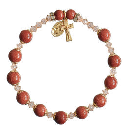 Gold Storm Rosary Bracelet